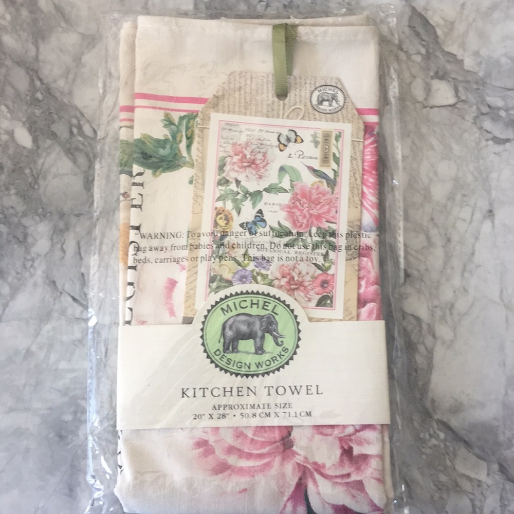 peony kitchen towel | Michel